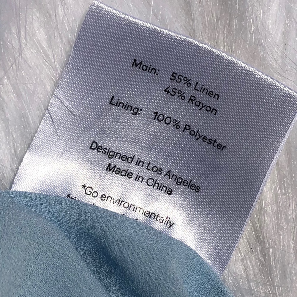 Fame and partners blue linen body con dress - Picture 4 of 7